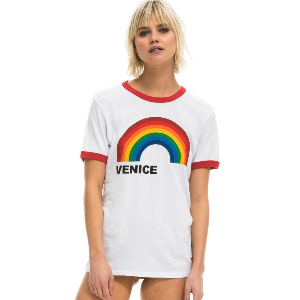 Aviator Nation Venice Ringer Tee
